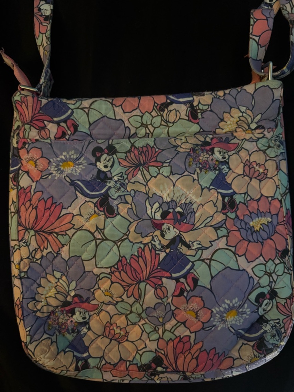 Vera Bradley Floral Crossbody Bag in Pink, Purple and Mint - Picture 3 of 4